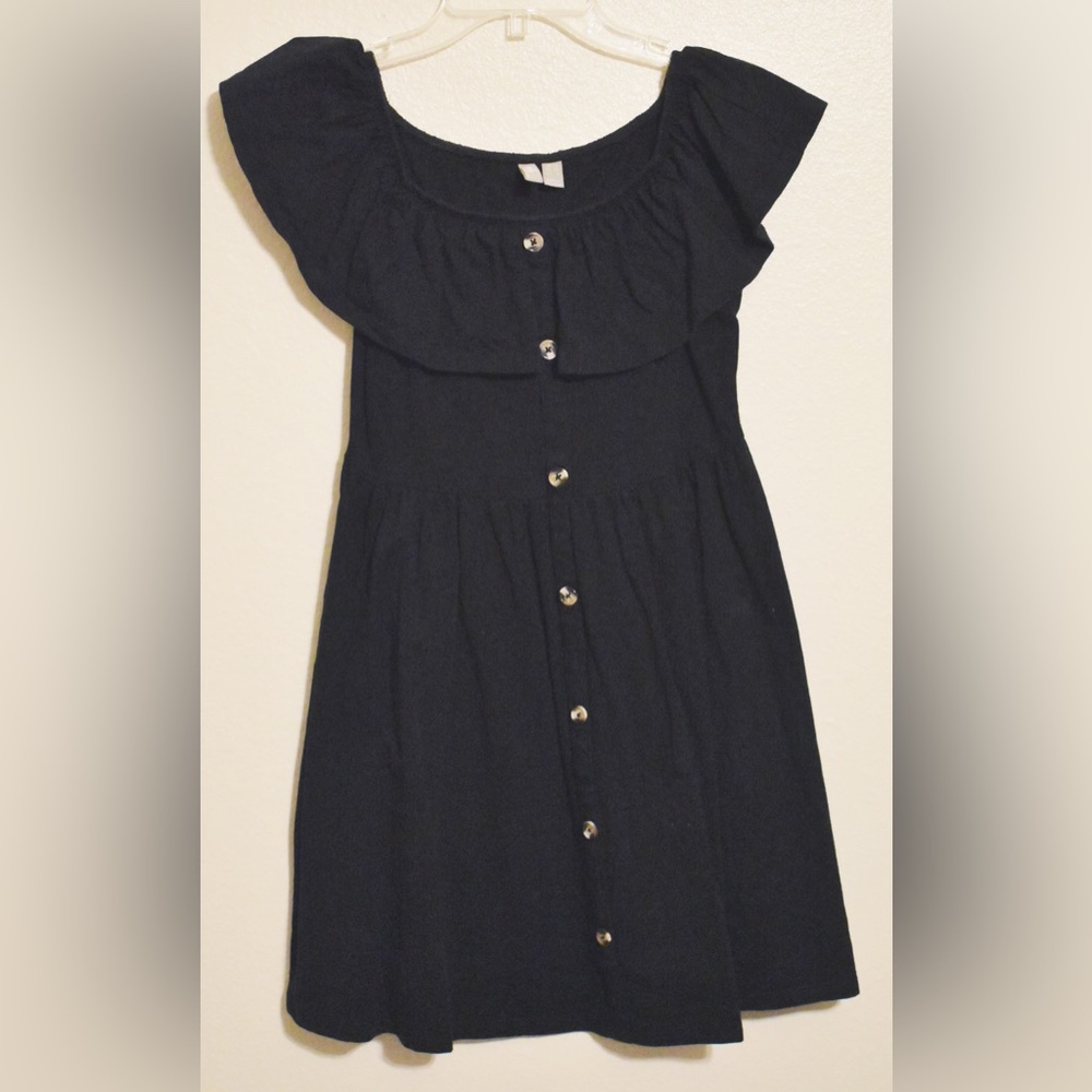 ASOS Black Button Front Dress
